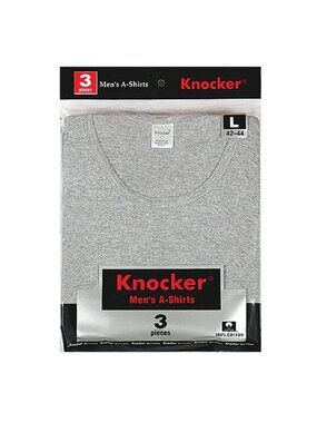$10 SALE PACK OF 3 - Men's 100% Cotton Black & Heather Gray A-Tanks